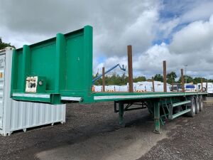 1996 Fruehauf Tri Axel Flatbed Trailer