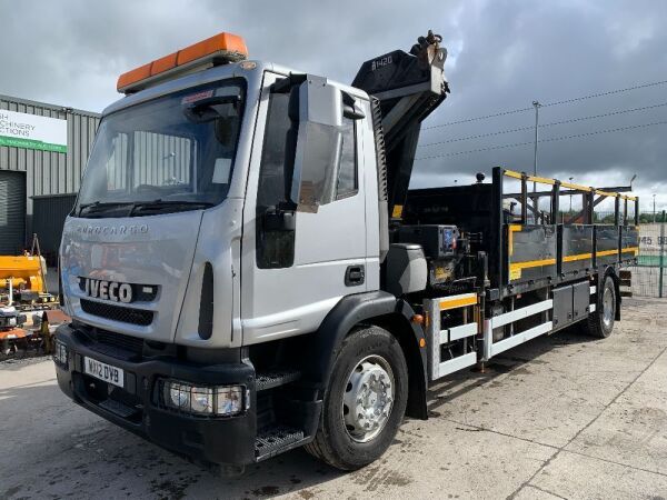 2012 Iveco Eurocargo Dropside Lorry with HMF 1420-k2 Crane