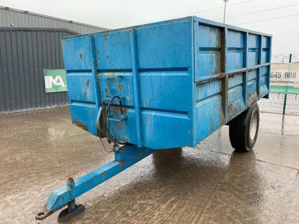 Blue 8T Single Axle Grain Trailer