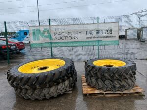 Full Set Of Row Crop Tyres & Rims To Suit John Deere (13.6 R48 - 12.4 R32)
