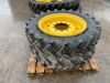 Full Set Of Row Crop Tyres & Rims To Suit John Deere (13.6 R48 - 12.4 R32) - 3