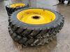 Full Set Of Row Crop Tyres & Rims To Suit John Deere (13.6 R48 - 12.4 R32) - 6