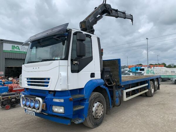 2007 Iveco Stralis AD260 6x2 Flatbed c/w HIAB XS 144E Extendable Crane