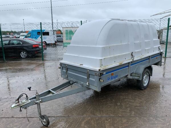 UNRESERVED Respo 750ML331L Single Axle Enclosed/Box Trailer (10.5 x 4)