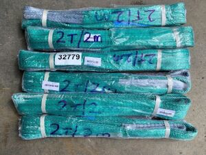 6 x 2T 2M Lifting Slings (Green)