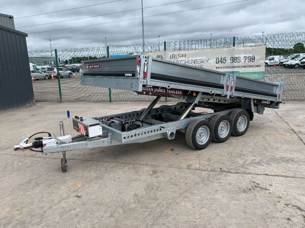 UNUSED 2022 Brian James Tri Axle 3.5T Tipper c/w Remote & Leads (3.6M x 2.0M)