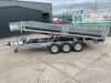 UNUSED 2022 Brian James Tri Axle 3.5T Tipper c/w Remote & Leads (3.6M x 2.0M) - 2