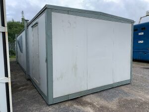 40FT x 12FT Site Cabin c/w Kitchen Unit, Drawing Room & 2 x Single Toliets