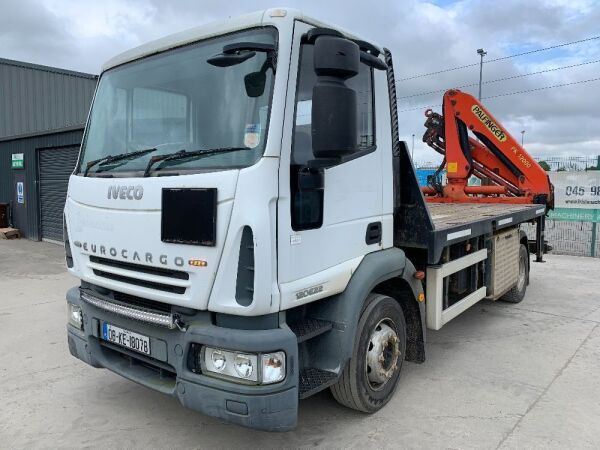 2008 Iveco Eurocargo 120E22 Flat c/w Palfinger PK12000 Crane