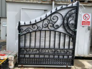 UNUSED 14FT Bi-Parting Wrought Iron Gates