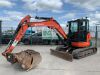 2015 Kubota U55-4 Zero Tail 5.5T Excavator c/w 3 x Buckets