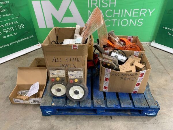 UNRESERVED Large Selection Of Stihl Parts & Mower Parts - New/Used - Belts, Blades, Wheels & More