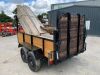 12ft x 5ft Twin Axle Trailer c/w Contents - Scaffolding Planks & Trestles - 3