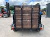 12ft x 5ft Twin Axle Trailer c/w Contents - Scaffolding Planks & Trestles - 4