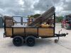 12ft x 5ft Twin Axle Trailer c/w Contents - Scaffolding Planks & Trestles - 6