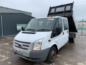 UNRESERVED 2013 Ford Transit T350 Twin Wheel Crew Cab Tipper