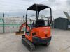 2015 Kubota KX016-4 Zero Tail Excavator c/w Bucket - 9