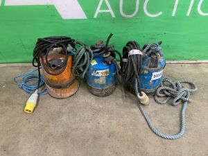 UNRESERVED 3 x Submersible Pumps