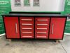 UNRESERVED/NEW Steelman 7FT Workbench c/w 10 x Drawers & 2 x Cabinets