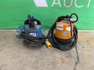 UNRESERVED 2 x Tsurumi 110V Submersible Pumps