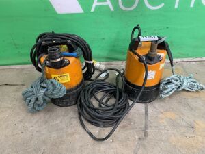 UNRESERVED 2 x Tsurumi 110V Submersible Pumps