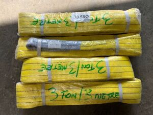 4 x 3T/3M Lifting Slings (Yellow)