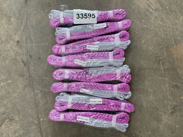 8 x 1T/1M Lifting Slings (Purple)