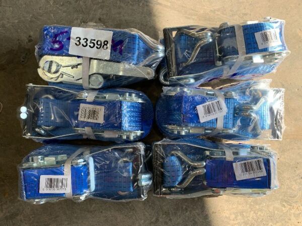 4 x 8M/5T & 2M/5T Ratchet Straps