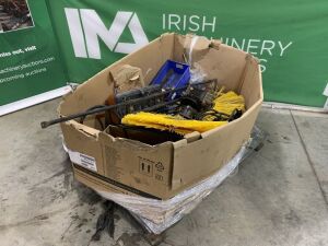 UNRESERVED Pallet To Contain New Sweeper Brushes, 110v Leads, Hosing, Beacon & More