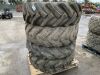 UNRESERVED 4 x Malhort Tyres (15.5-80-24) - 3