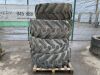 UNRESERVED 4 x Used Tyres (405-80-24) & 3 x (440-80-24)