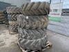 UNRESERVED 4 x Used Tyres (405-80-24) & 3 x (440-80-24) - 2