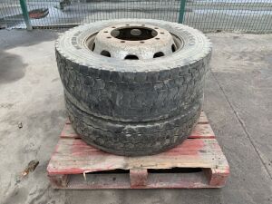 UNRESERVED 2 x Used Truck Tyres (315-60-22.5)
