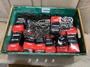 Box Of Approx 100 Chainsaw Chains (New & Part Used)