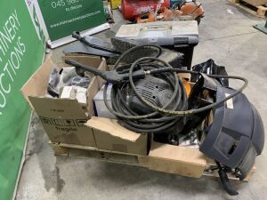 Pallet To Contain Large Selection Of New Lawnmower Parts, Toolbox, Hydraulic Press Parts, New Hose &