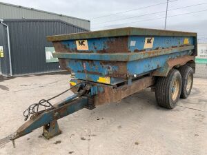 UNRESERVED NC Twin Axle Dump Trailer c/w Sprung Tail Board