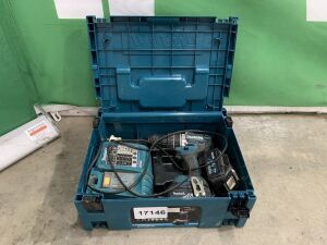 Makita 18v Cordless Drill c/w Charger & 2x Battries