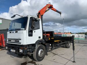 2002 Iveco Cargo 180E21 Flatbed c/w Palfinger PK12000 Crane