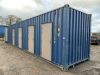 40FT High Cube Storage Container c/w 5 x 8ft x8ft Compartments