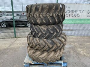 UNRESERVED 4 x USED Tyres (2 x Mitas 500-60-22.5)