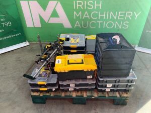 UNRESERVED Pallet Of Equipment To Include: Stanley Sortmaster Organisers, Stanley Tool Boxes & More