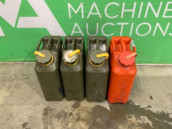 UNRESERVED 4 x 20L Plastic Jerry Cans