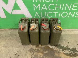 UNRESERVED 4 x 20L Plastic Jerry Cans