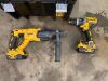 UNRESERVED Dewalt XR 18V Cordless Drill Kit c/w Drill, Hammer Drill, Grinder & 2 x Batteries & Charger - 2