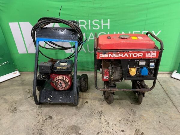 UNRESERVED 6.5KVA Petrol Generator & 5.5HP Petrol Power Washer