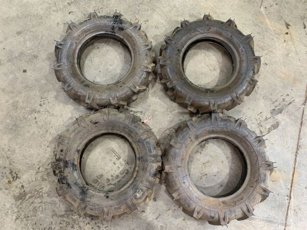 UNRESERVED 4 x 1T Dumper Tyres (4.00-10)