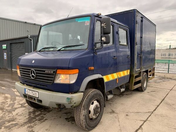 UNRESERVED 2003 Mercedes Benz 814D Crew Cab 7.5T Box Truck c/w Tail Lift