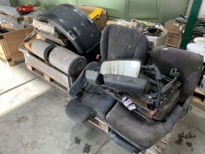 UNRESERVED 2x Pallets to include: Volvo Mud Guards, New Filters, Lights, Seals, Seats & More