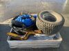 UNRESERVED Pallet to Include: 2x Mower Tyres, Truck Rim, Seals & More - 4