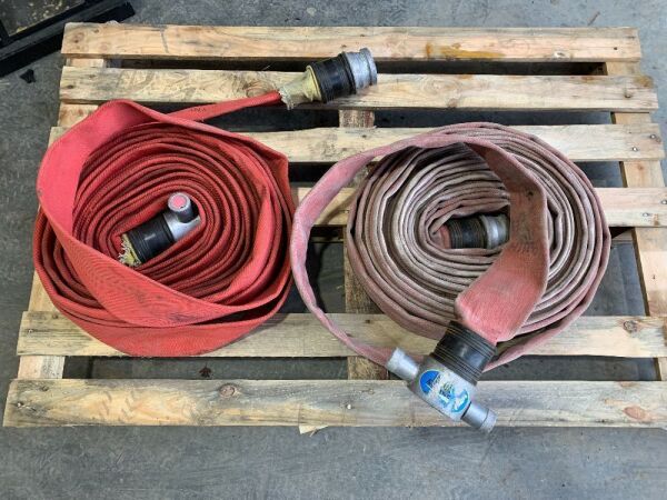 UNRESERVED 2 x Red Fire Hoses